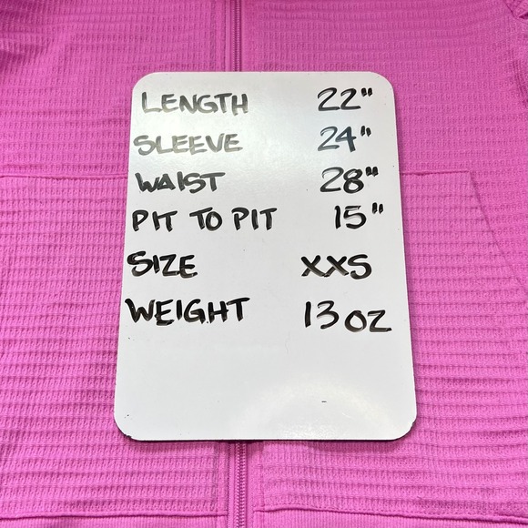 Aura Fuchsia Purple Full Zip Fitted Activewear Hoodie Jacket Womens XXS - Picture 6 of 6
